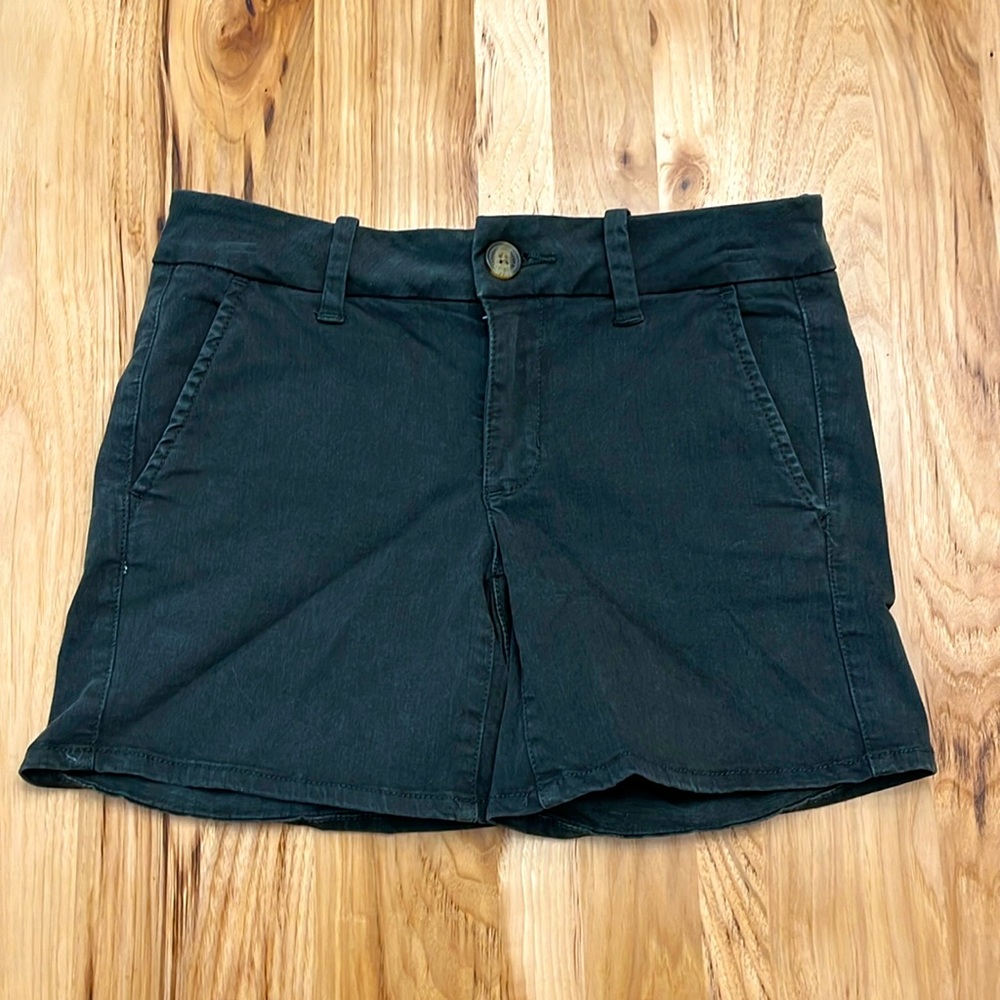 dark green midi shorts